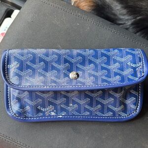 Goyard Blue Monogram Clutch